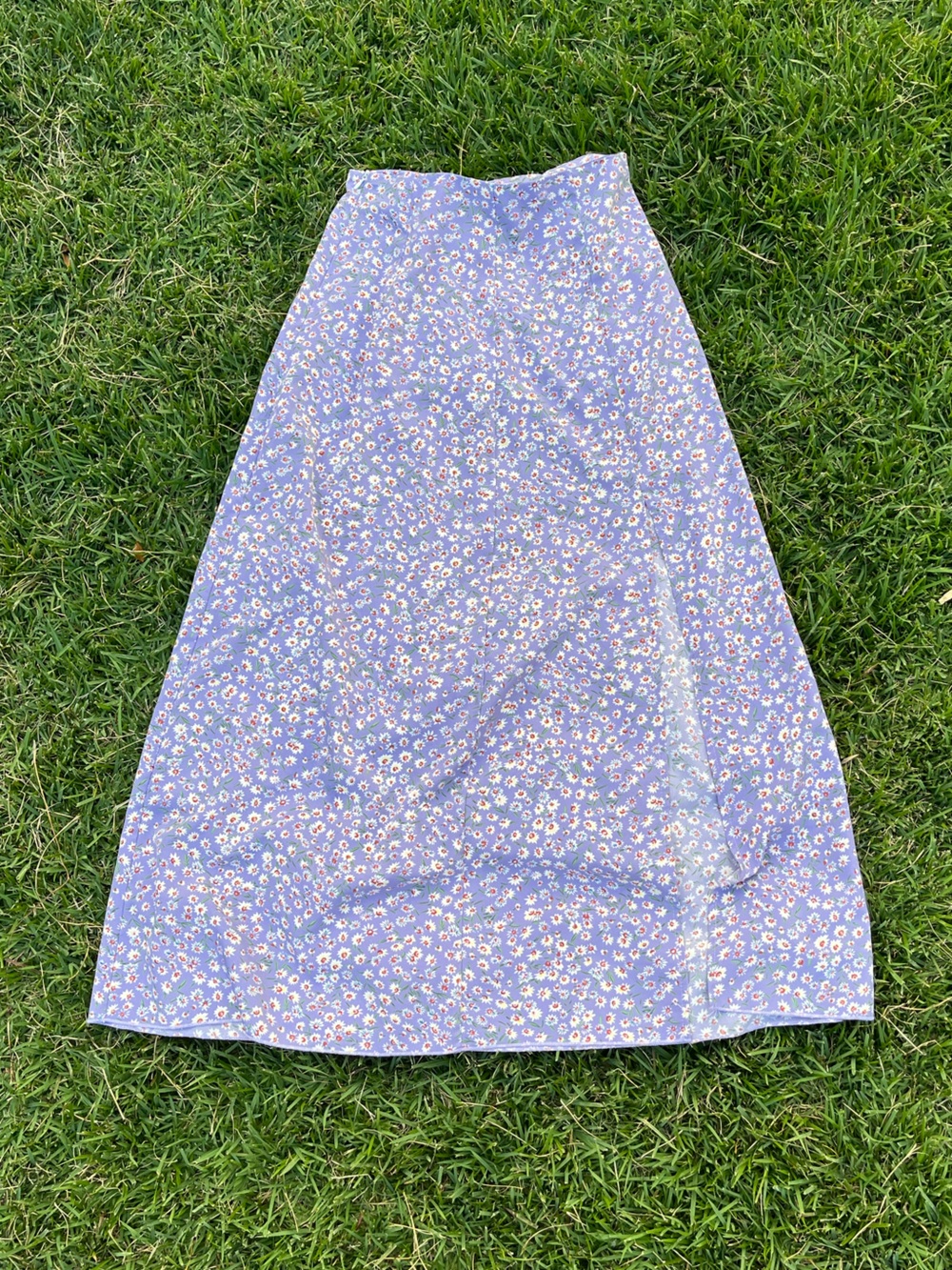 SHEIN Lavender Floral Midi Skirt